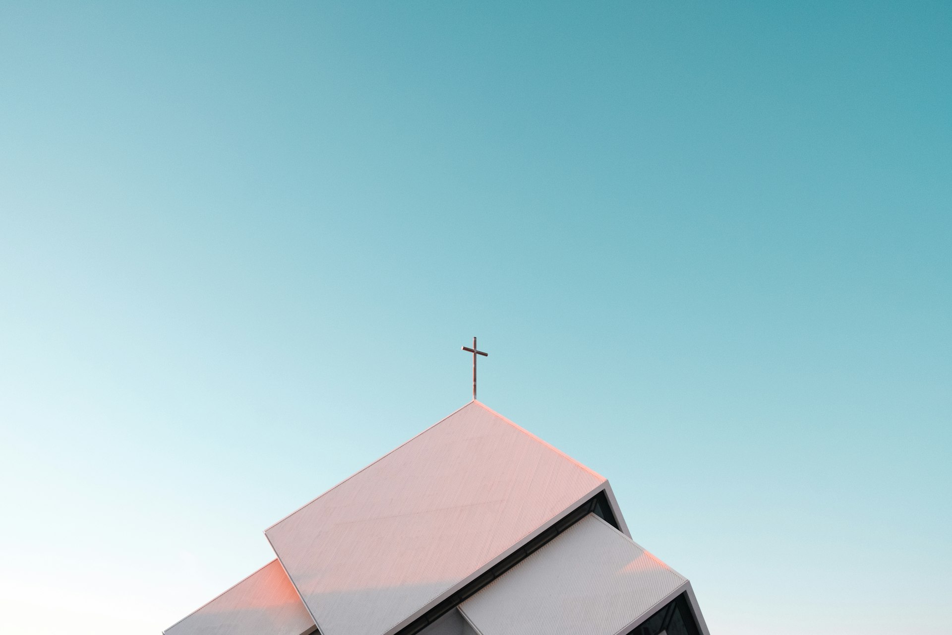 Church steeple against a clear sky